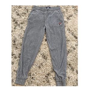 Fila suede sweatpants